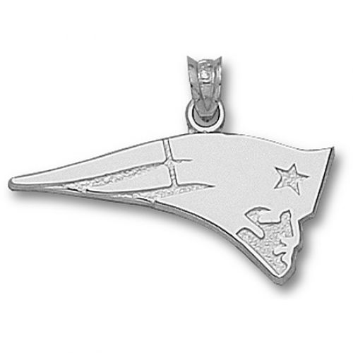 Sterling Silver New England Patriots Full Logo Pendant