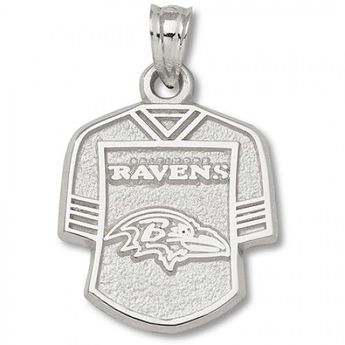 Nfl - Sterling Silver Baltimore ""Ravens"" Jersey Pendant