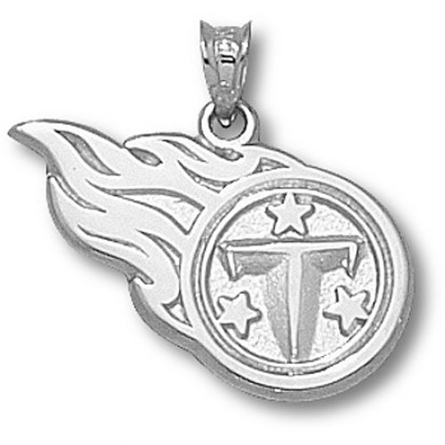 Sterling Silver Tennessee Titans Fireball Logo Pendant