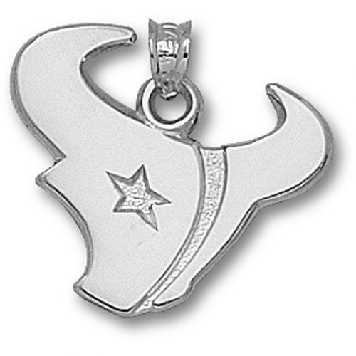 Nfl - Sterling Silver Houston Texans Horn Logo Pendant