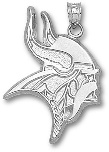 Nfl - Sterling Silver Minnesota Vikings Logo Pendant