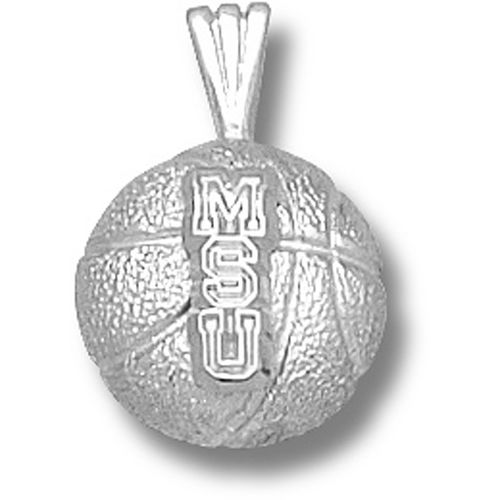 Michigan State Univ Pendant W/ Msu Basketball Design