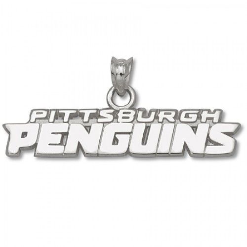 Nhl Pittsburgh Penguins Pendant W/ Word Mark Desgin New