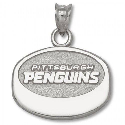 Pittsburgh Penguins Pendant with Hockey Puck Design