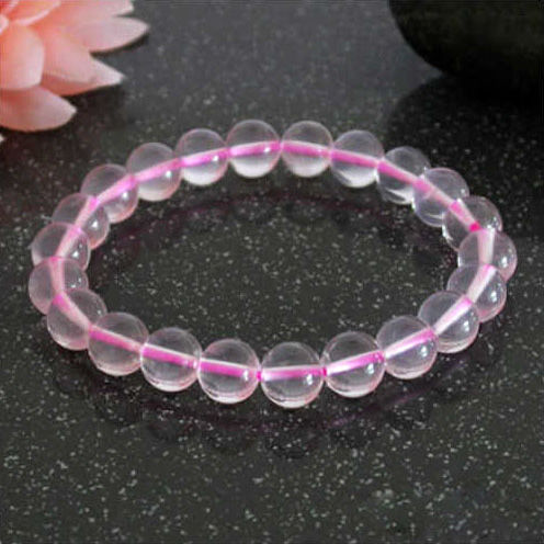 Natural Crystal Powered Star Bead Bracelet