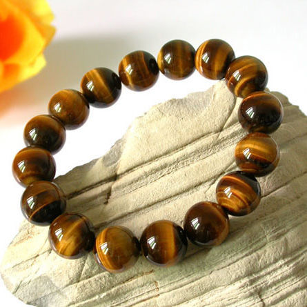 Natural Yellow Tiger Eye Beaded Bracelet Jewelry Item