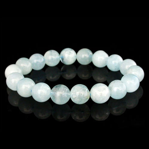 Natural Crystal Beads Aquamarine Bracelet Jewelry