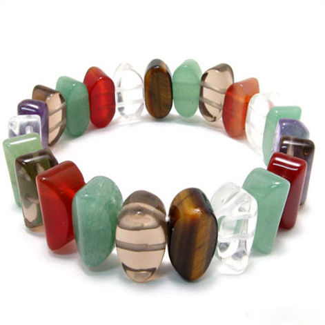 Natural Colorful Crystal Bracelet Rowed Jewelry