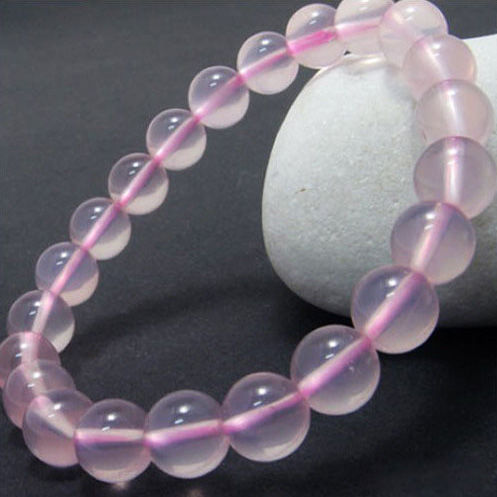 Natural Rose Quartz Lotus Crystal Bracelet for Girls