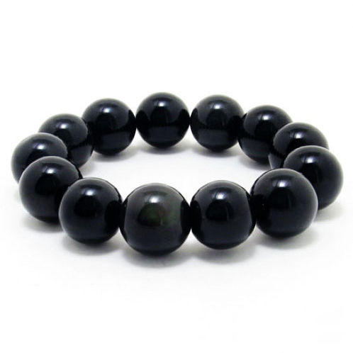 Natural Beaded Crystal Obsidian Bracelet Jewelry