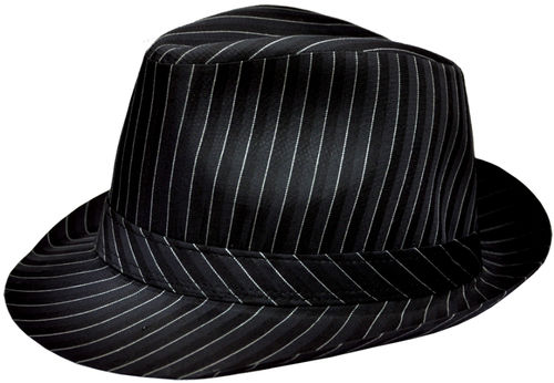 Fedora Hat Gangster Pinstripe