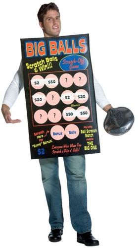 Big Balls Scratch Off Ticket Costume