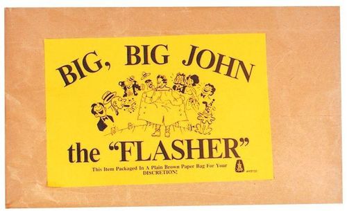 Men's Naughty Costume: Big, Big John the Flasher- One Size