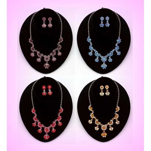 Crystal Necklaces and Earrings Set Case Pack 5