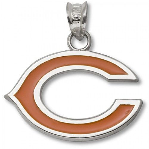 Unisex Nfl Chicago Bears Orange Enamel ""C"" Pendant