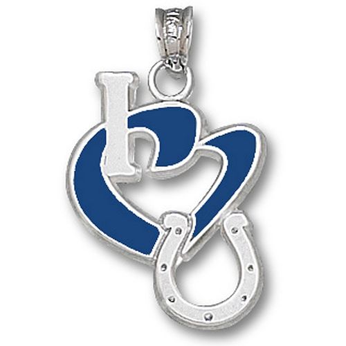 Nfl Indianapolis Colts ""I Heart Logo"" Enamel Pendant