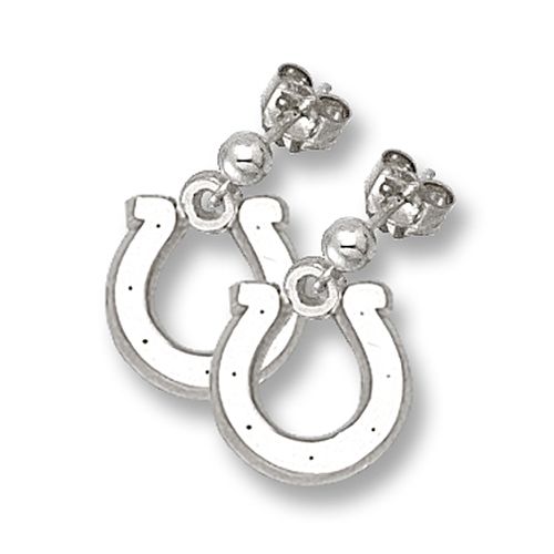 Sterling Silver Indianapolis Colts Horsehoe Earrings