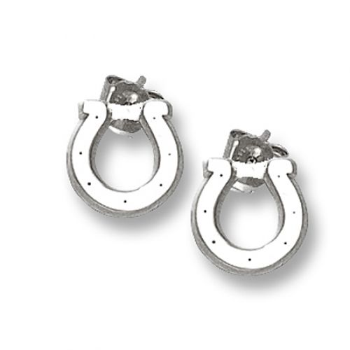 Silver Indianapolis Colts Horshoes Stud Earrings New