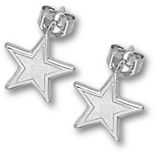 Sterling Silver Dallas Cowboys Star Earrings New