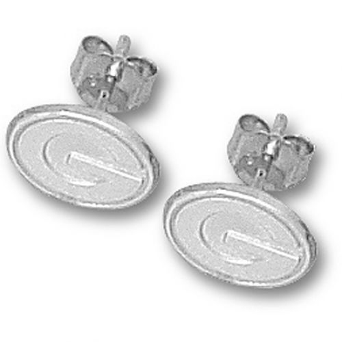 Sterling Silver Green Bay Packers ""G"" Earings New