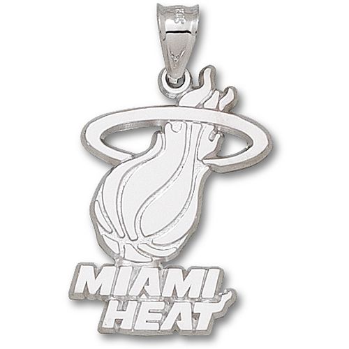 Unisex Nba Miami Heat Logo Pendant - Sterling Silver