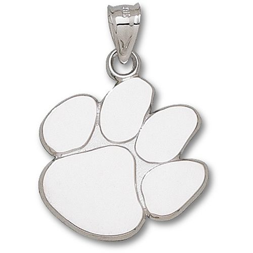 Unisex Ncaa Clemson University Polished Paw Pendant