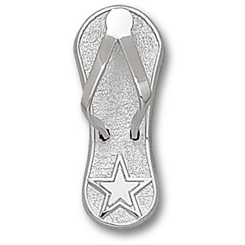 Womens Nfl Dallas Cowboys Star Flip Flop Pendant