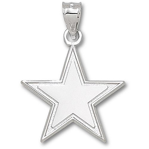 Unisex Nfl Dallas Cowboys Star Pendant Sterling Silver