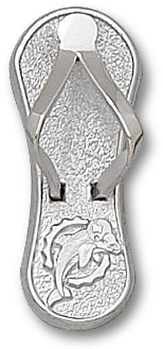 Womens Nfl Miami Dolphins Logo Flip Flop Pendant