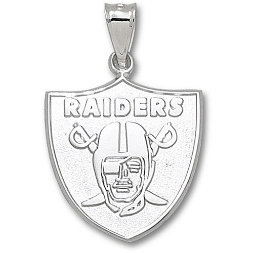 Unisex Nfl Oakland Raiders Logo Pendant - Silver