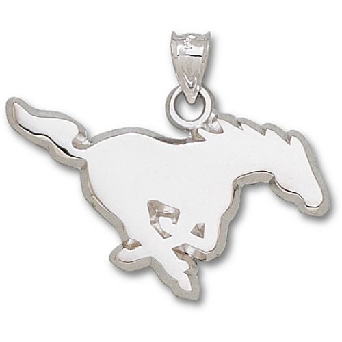 Silver Southern Methodist University Mustang Pendant