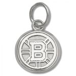 Sterling Silver Boston Bruins ""B"" Logo Pendant Charm