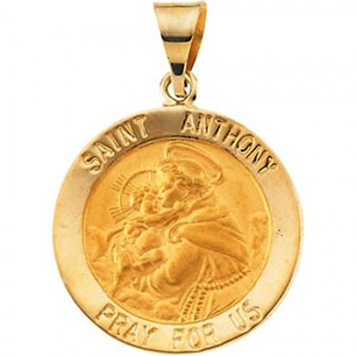 14k Yellow Gold St. Anthony Medal - 18.25 Mm