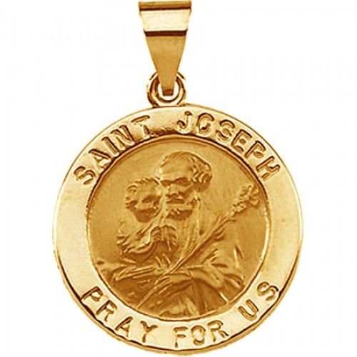 14k Yellow Gold St. Joseph Medal - 18.25 Mm