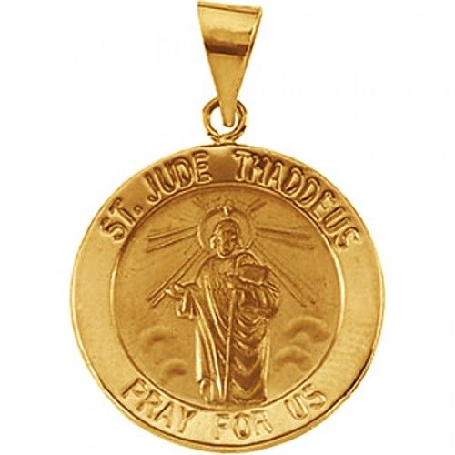 14k Yellow Gold St. Jude Thaddeus Pendant - 22.25 Mm