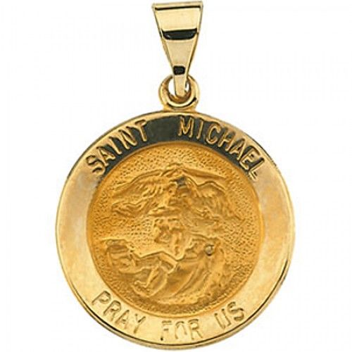 14k Yellow Gold St. Michael Medal - 18.25 Mm