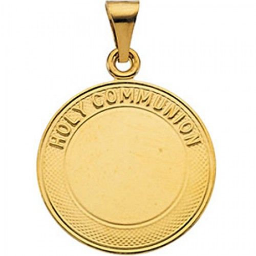14k Yellow Gold Holy Communion Pendant - 19.00 Mm