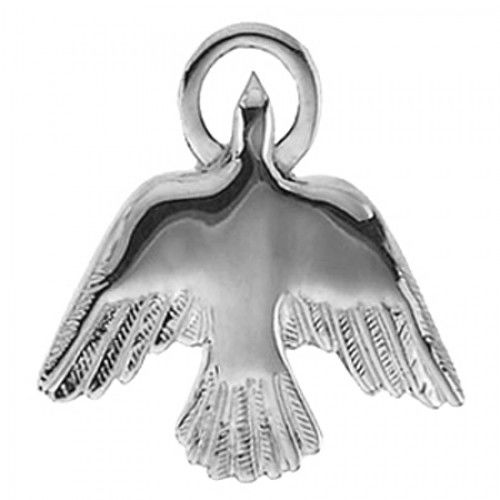 14k White Gold Holy Spirit Dove Pendant - 15.00 Mm