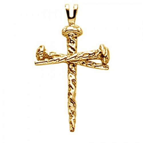 New 14k Yellow Gold Christian Cross Pendant - 46mm
