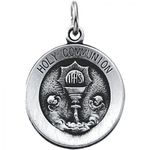 New Sterling Silver Holy Communion Pendant - 18mm