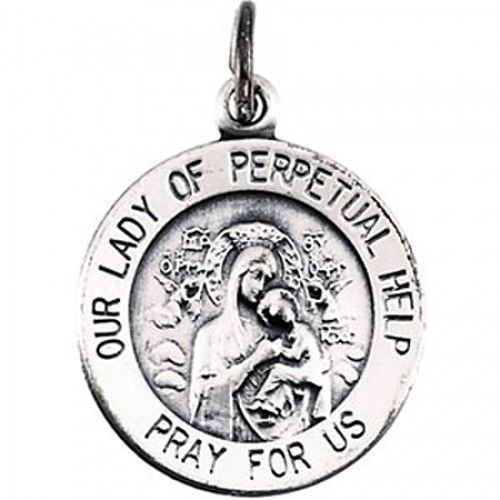 Perpetual Help Pendant Sterling Silver - Unisex Medal