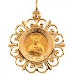 14k Yellow Gold St. Paul Pendant Medal 18.5mm