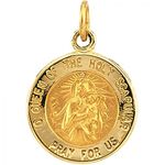 14k Yellow Gold Scapular Medal - 12.00 Mm