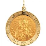14k Yellow Gold Scapular Medal - 25.00 Mm