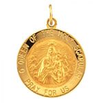 14k Yellow Gold Scapular Medal - 18.00 Mm