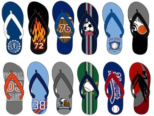 Boys Patterned Flip Flops Case Pack 72