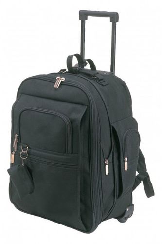 Deluxe Expandable Rolling Backpack - Black Case Pack 6