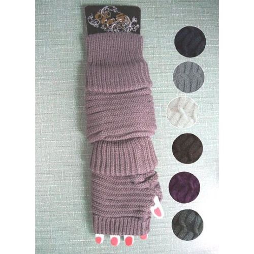 Ladies Knitted Arm Warmers- Assorted Colors Case Pack 36