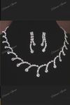 Crystal Rhinestone Prom Wedding Bridal Bridesmaid Necklace Earring Jewelry Set