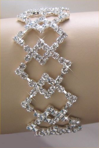 Crystal Rhinestone Wedding Bridal Party Jewelry Prom Bridesmaids Bracelet Gift